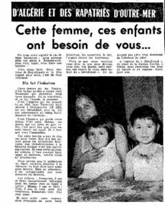  Affichette du SPES
"Cette femme, ces enfants 
ont besoin de vous ..."

